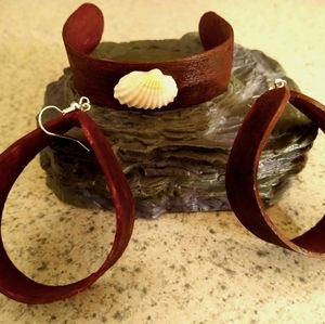 Handmade Bangle and earrings